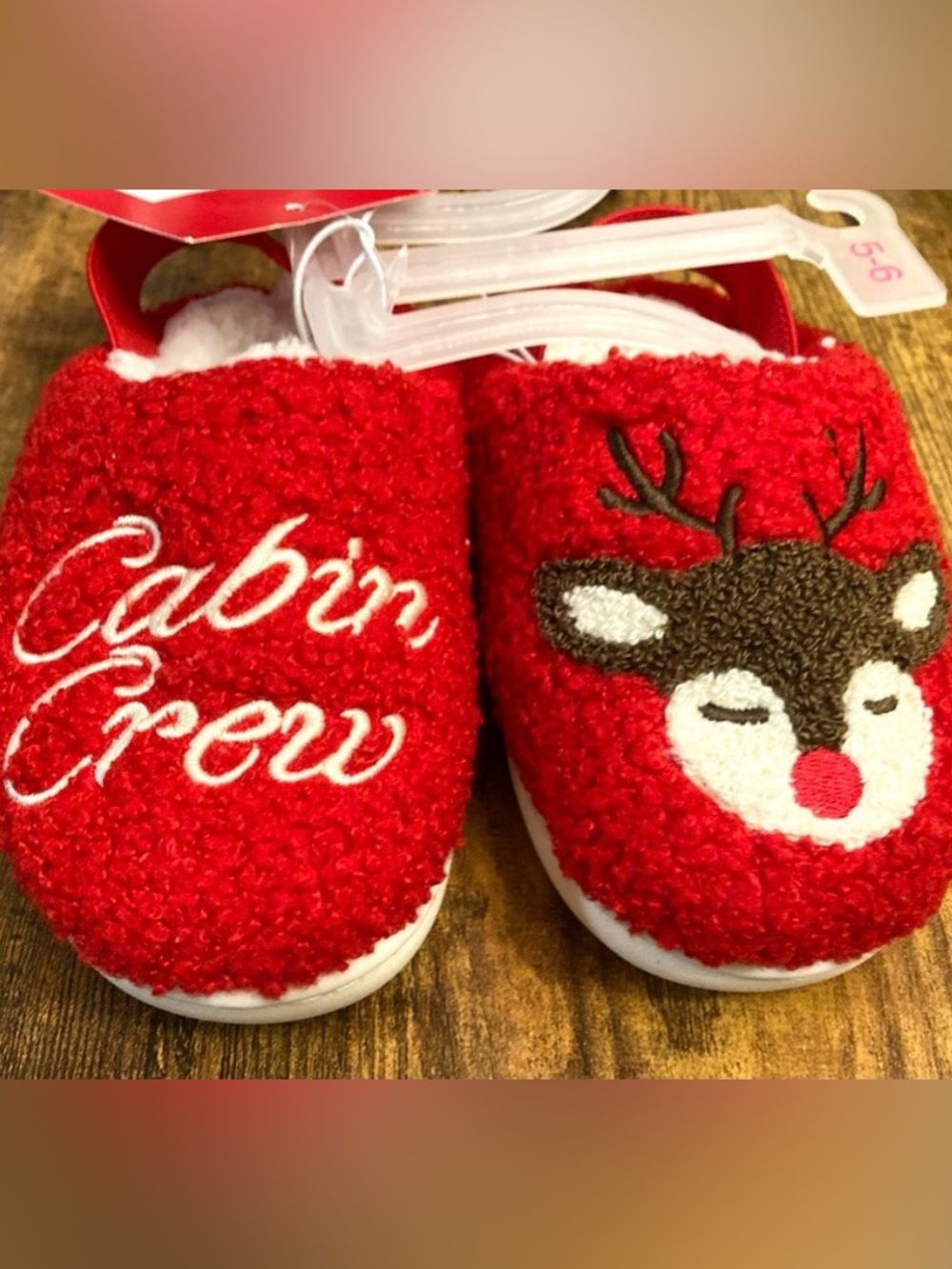 Toddler Cabin Crew Scuff Slippers - Wondershop™ Red Size 5T-6T
New